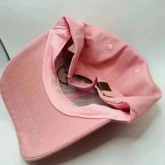 Woman’s Pink Embroidered Smiley Baseball Cap - Picture 5 of 7